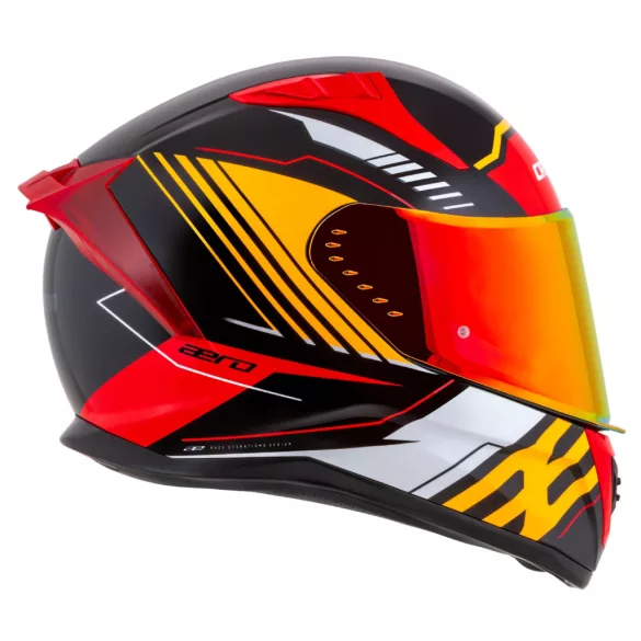 Cassida Aero Drome bukósisak - fekete-narancs-piros