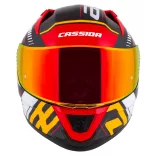 Cassida Aero Drome bukósisak - fekete-narancs-piros