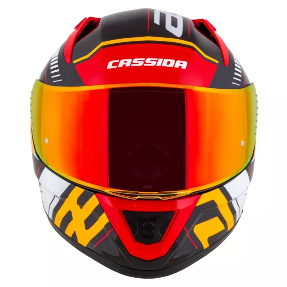 Cassida Aero Drome bukósisak - fekete-narancs-piros