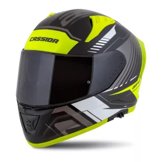 Cassida aero drome bukósisak - fekete - fluo sárga