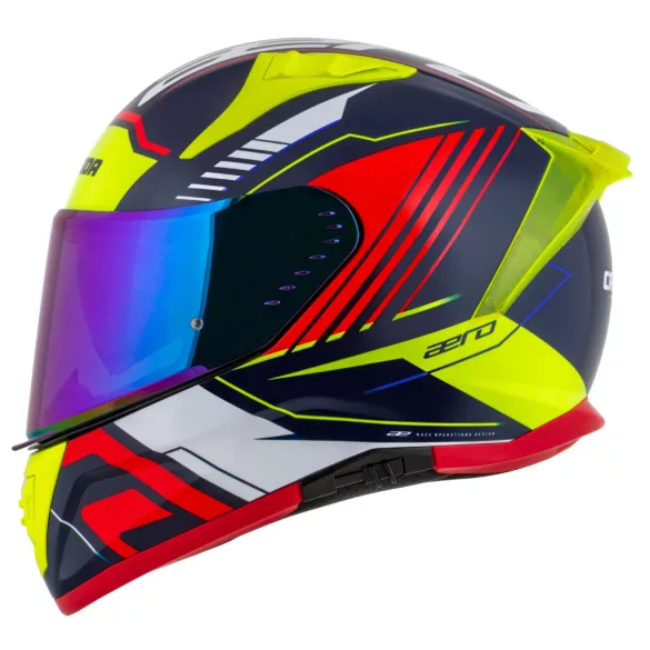 Cassida Aero Drome bukósisak - kék-narancs-sárga