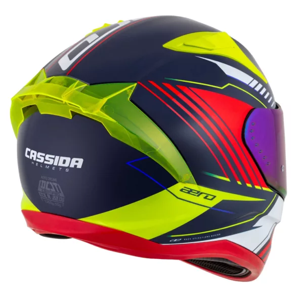 Cassida Aero Drome bukósisak - kék-narancs-sárga