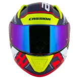 Cassida Aero Drome bukósisak - kék-narancs-sárga