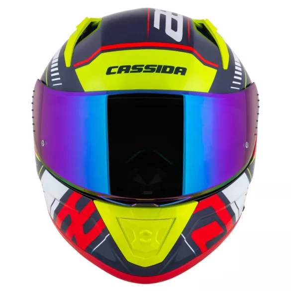 Cassida Aero Drome bukósisak - kék-narancs-sárga