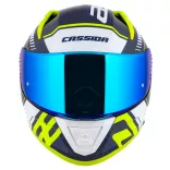 Cassida Aero Drome bukósisak - kék-sárga