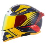 Cassida Aero Drome bukósisak - kék-fluo narancs