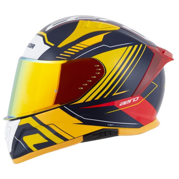 Cassida Aero Drome bukósisak - kék-fluo narancs