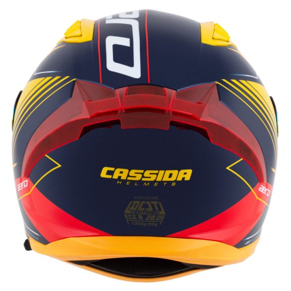 Cassida Aero Drome bukósisak - kék-fluo narancs