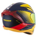 Cassida Aero Drome bukósisak - kék-fluo narancs