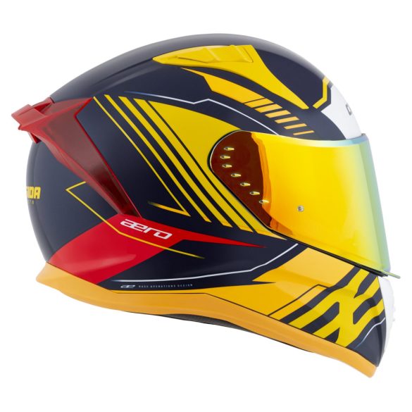 Cassida Aero Drome bukósisak - kék-fluo narancs