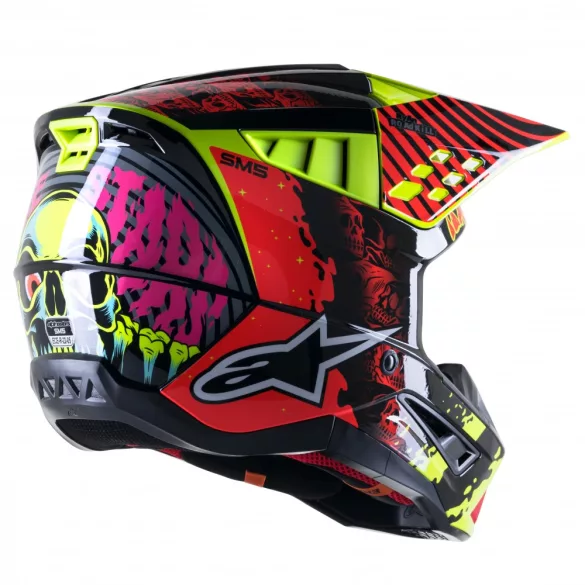 Alpinestars SM5  Solar Flare Red/Blk/Yell  bukósisak, XL