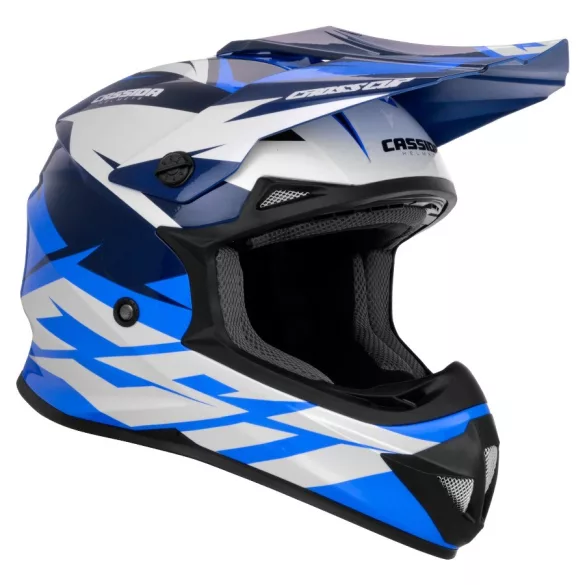 Cassida Cup Two kék-sötétkék-fehérbukósisak 2XL=63-64cm