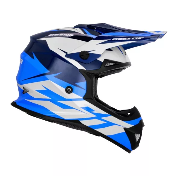 Cassida Cup Two kék-sötétkék-fehérbukósisak 2XL=63-64cm