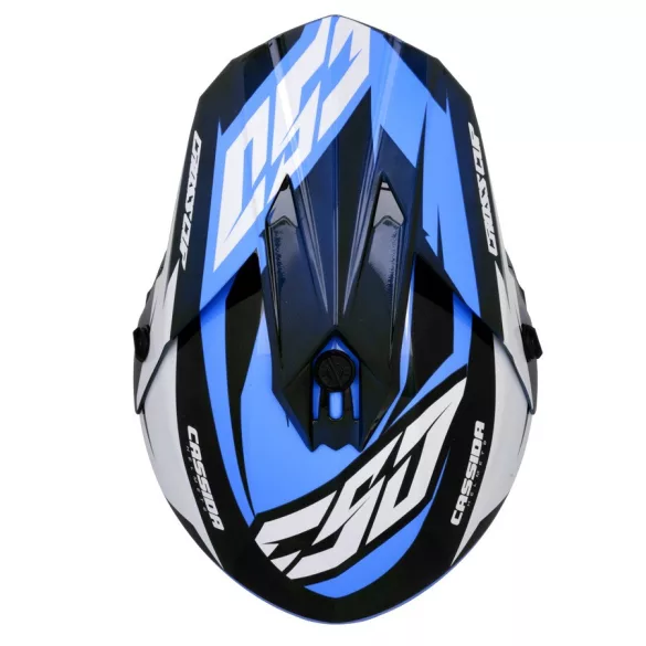 Cassida Cup Two kék-sötétkék-fehérbukósisak 2XL=63-64cm