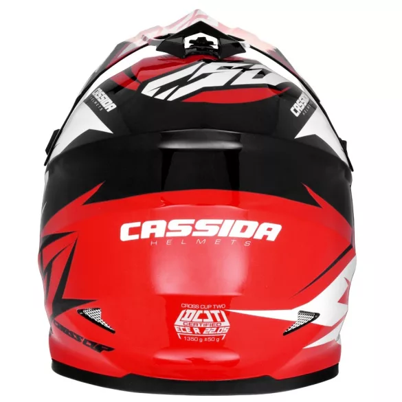 Cassida Cup Two piros-fehér-fekete bukósisak XL=61-62CM