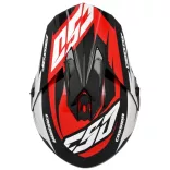 Cassida Cup Two piros-fehér-fekete bukósisak XL=61-62CM