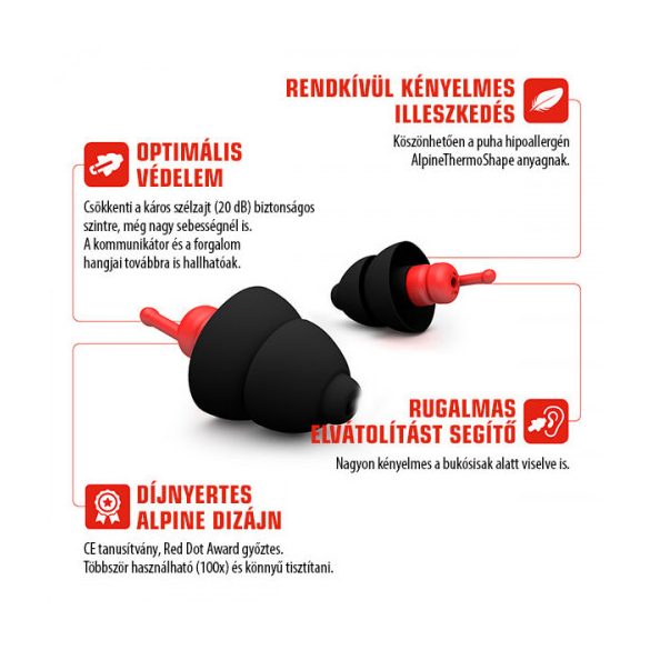 Alpine motosafe race motogp füldugó motorosoknak