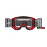 ALPINESTARS VISION5 SZEMÜVEG BLAZE ROLL-OFF FEKETE-PIROS, EZÜST TÜKRŐS LENCSÉVEL