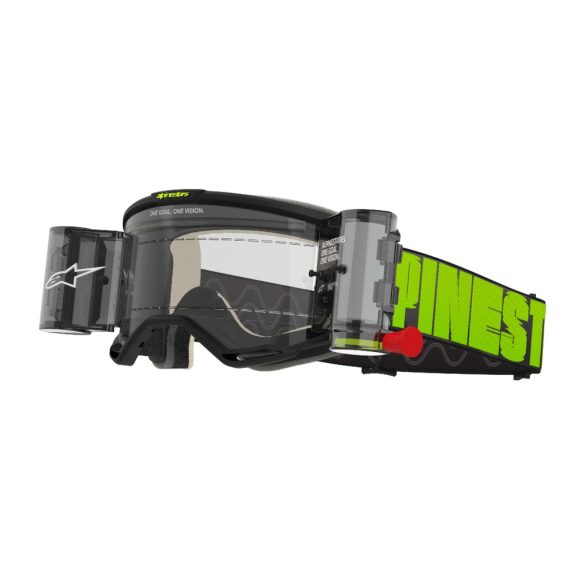 ALPINESTARS VISION5 SZEMÜVEG HOLLOW ROLL-OFF FEKETE-ACID, EZÜST TÜKRŐS LENCSÉVEL