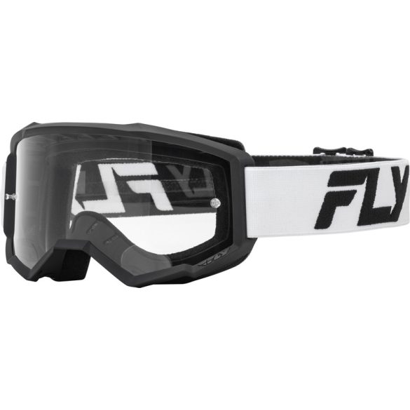 Fly Racing Focus cross szemüveg, fekete-fehér