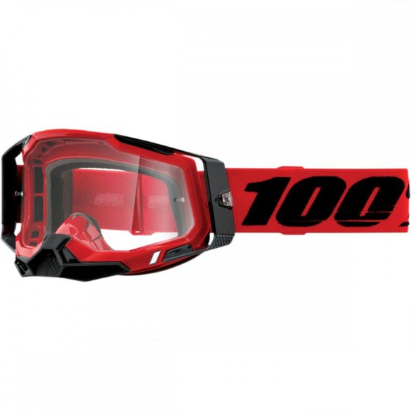 100% Racecraft 2 piros szemüveg víztiszta lencsével 