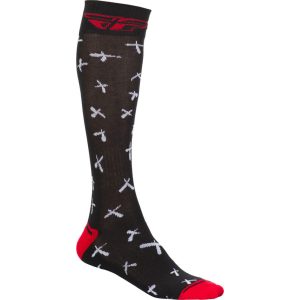 Fly Racing zokni, black-white-red