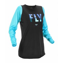 Fly Racing Lite női mez, fekete-aqua kék