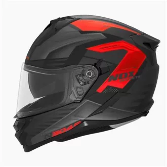   Nox zárt bukósisak napszemüveggel N304S CARVER fekete/piros matt S