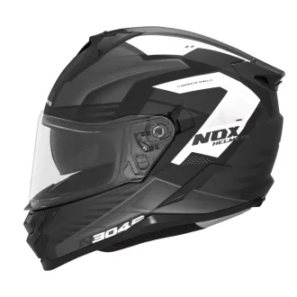   Nox zárt bukósisak napszemüveggel N304S CARVER fekete/fehér matt S