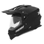 NOX OFFROAD / TRAIL DUOSPORT (DUAL) N312 SISAK PLEXIVEL ÉS NAPSZEMÜVEGGEL, MATT FEKETE