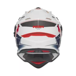   NOX OFFROAD / TRAIL DUOSPORT (DUAL) N312 TRACK SISAK PLEXIVEL ÉS NAPSZEMÜVEGGEL, PIROS/FEHÉR