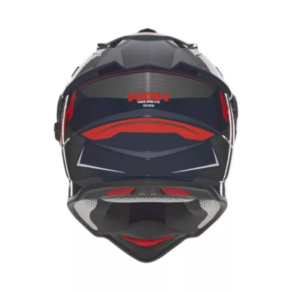 NOX AKCIÓ: OFFROAD / TRAIL DUOSPORT (DUAL) N312 VAPOR SISAK PLEXIVEL ÉS NAPSZEMÜVEGGEL, KÉK/FEKETE/PIROS