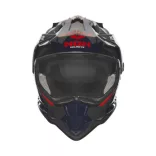 NOX AKCIÓ: OFFROAD / TRAIL DUOSPORT (DUAL) N312 VAPOR SISAK PLEXIVEL ÉS NAPSZEMÜVEGGEL, KÉK/FEKETE/PIROS