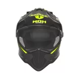 NOX AKCIÓ: OFFROAD / TRAIL DUOSPORT (DUAL) N312 VAPOR SISAK PLEXIVEL ÉS NAPSZEMÜVEGGEL, FEKETE/SÁRGA FLUO MATT