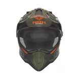 NOX AKCIÓ: OFFROAD / TRAIL DUOSPORT (DUAL) N312 VAPOR SISAK PLEXIVEL ÉS NAPSZEMÜVEGGEL, NARANCSSÁRGA/KHAKI/SZÜRKE MATT
