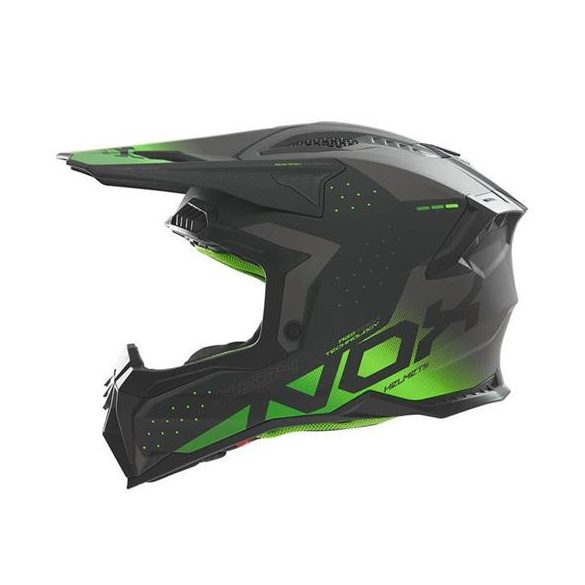 Nox N634 black-green motocross bukósisak
