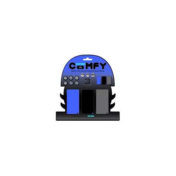 Oxford Comfy szélálló multifunkciós nyakmelegítő, 3 darabos csomag, kék/fekete/szürke színben