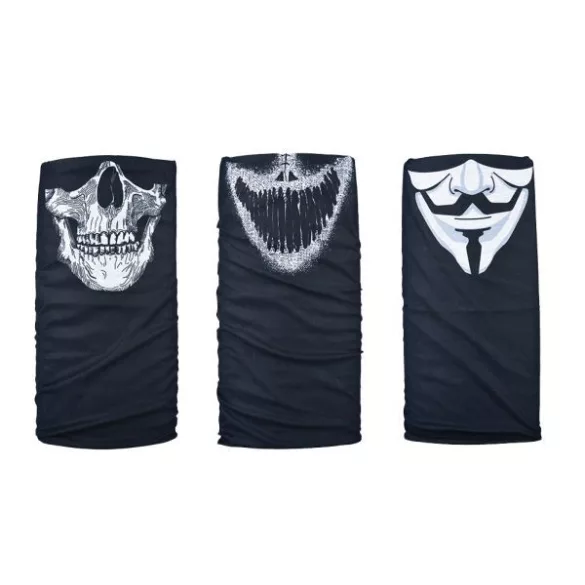 Oxford Comfy Masks szélálló multifunkciós nyakmelegítő, 3 darabos csomag, fekete/fehér színben