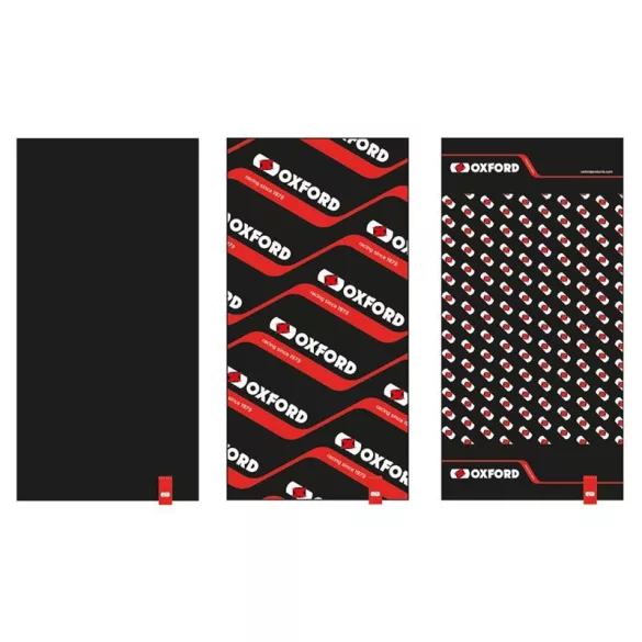 Oxford Comfy Racing szélálló multifunkciós nyakmelegítő, 3 darabos csomag, fekete/vörös/fehér színben