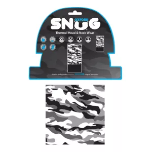 Oxford Snug Camo nyakmelegítő, fehér/fekete/szürke terepminta, univerzális méret