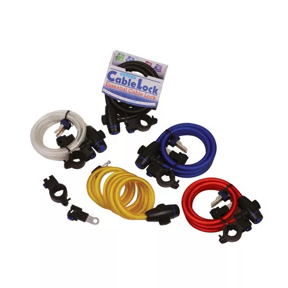 OXFORD CABLE LOCK ZÁRHATÓ SODRONY, 1,8M X 12MM HOSSZÚ, SÖTÉT BS SZÍNŰ
