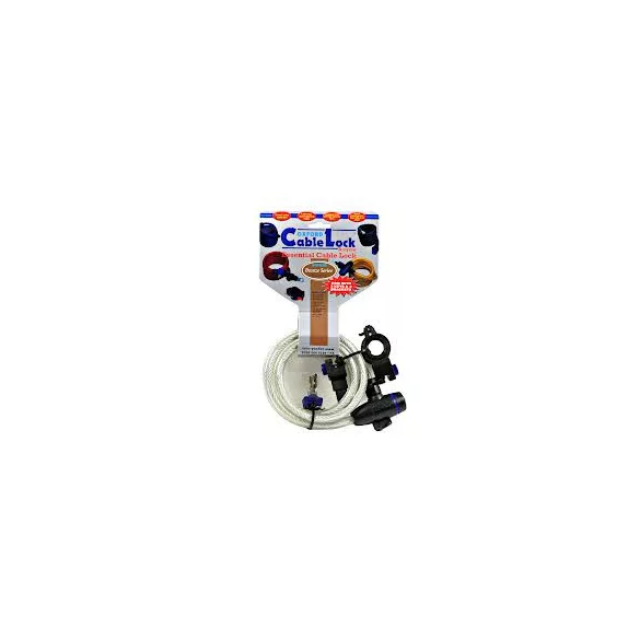 OXFORD CABLE LOCK ZÁRHATÓ SODRONY, 1,8M X 12MM HOSSZÚ, ÁTLÁTSZÓ BS SZÍNŰ