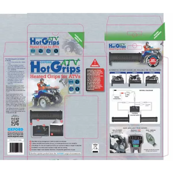 OXFORD ESSENTIAL ATV/QUAD FŰTHETŐ MARKOLAT VEZÉRLŐPANELLEL 22 MM-ES KORMÁNYHOZ (EL)