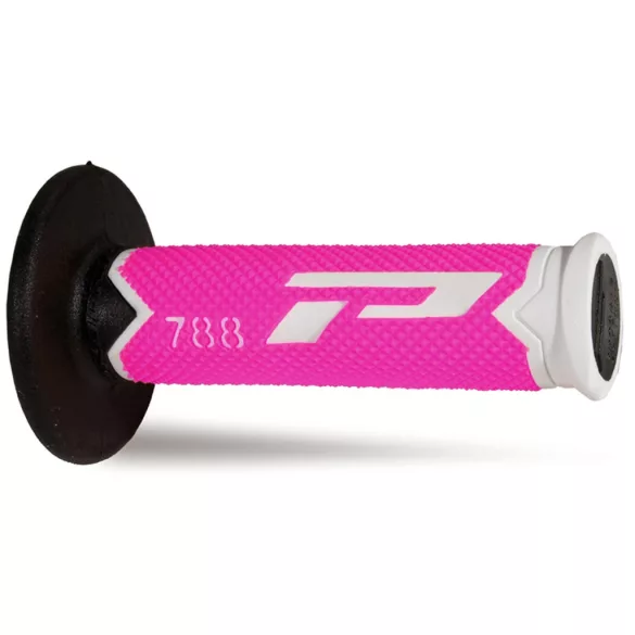 PROGRIP PG788 OFF ROAD MARKOLAT (22+25MM, HOSSZ: 115MM) FEHÉR/FLUO RÓZSASZÍN/ FEKETE SZÍN (HÁROMKOMPONENSŰ) (788-302) (PG788/13)