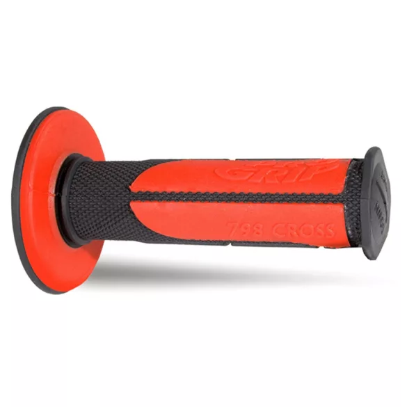 PROGRIP PG798 OFF ROAD MARKOLAT (22+25MM, HOSSZ: 115MM) FEKETE-PIROS SZÍN (KÉTKOMPONENSŰ HALF WAFFLE) (798-125) (PG798BK/RD)