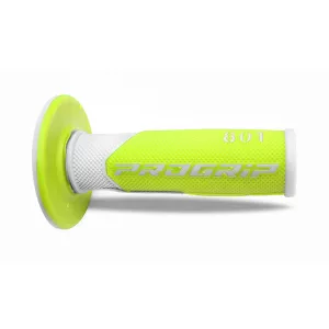 PROGRIP PG801 OFF ROAD MARKOLAT (22+25MM, HOSSZ: 115MM) FEHÉR/FLUO SÁRGA SZÍN (KÉTKOMPONENSŰ) (801-244) (PG801WH/YLF) - KIÁRUSÍTÁS