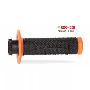 PROGRIP PG809 OFF ROAD MARKOLAT SCS LOCK-ON RENDSZERREL + 7 GÁZADAPTERREL (22+25MM) NARANCSSÁRGA-FEKETE SZÍN, KÉTKOMPONENSŰ HALF WAFFLE, HOSSZ: 115MM (809-201)