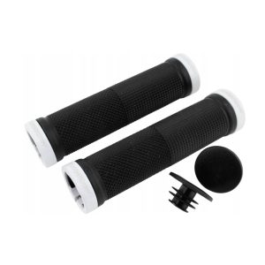 PROGRIP PG999 ATV / JET SKI / MTB MARKOLAT (22+22MM, HOSSZ: 120MM) FEKETE SZÍN, FEHÉR LOCK-ON ZÁRRAL (999-101)