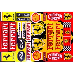 Ferrari matrica  piros sárga