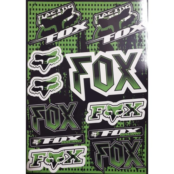 Fox zöld-fehér matrica  